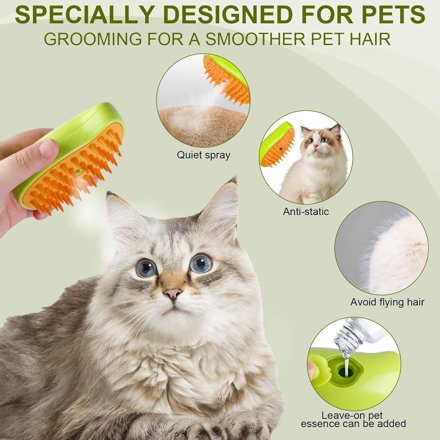 FluffVibe™ 3-in-1  Cat/ Dog Steam Brush