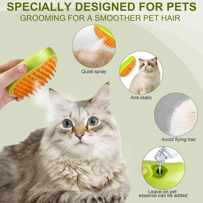 FluffVibe™ 3-in-1  Cat/ Dog Steam Brush