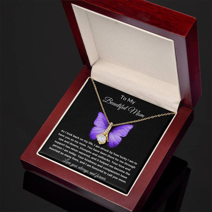 Amazing Message Card for Mom with the Alluring Beauty Necklace