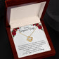 To My Gorgeous Wife Love Knot Necklace with Message Card