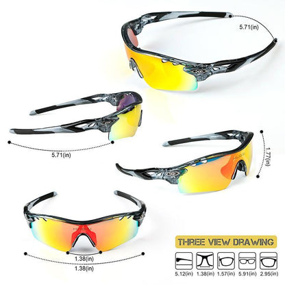 SET DE GAFAS DE CICLISMO POLARIZADAS